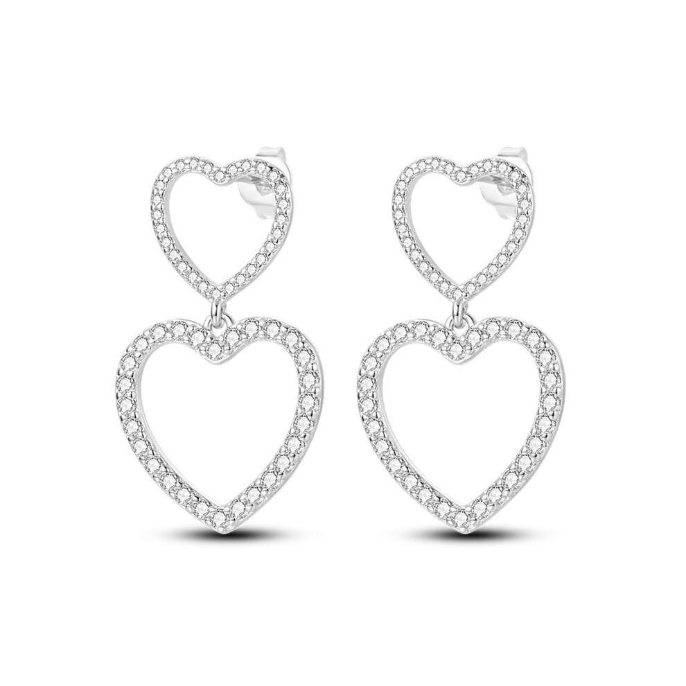 (KTE156) Earring 925 Sterling Silver Heart Hoop Earrings Stud Earrings Silver Women Star Butterfly Earrings for Women Jewelry