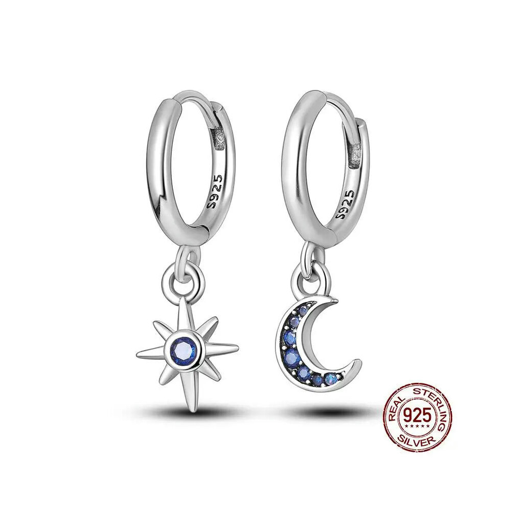 (KTE022) Earring 925 Sterling Silver Heart Hoop Earrings Stud Earrings Silver Women Star Butterfly Earrings for Women Jewelry