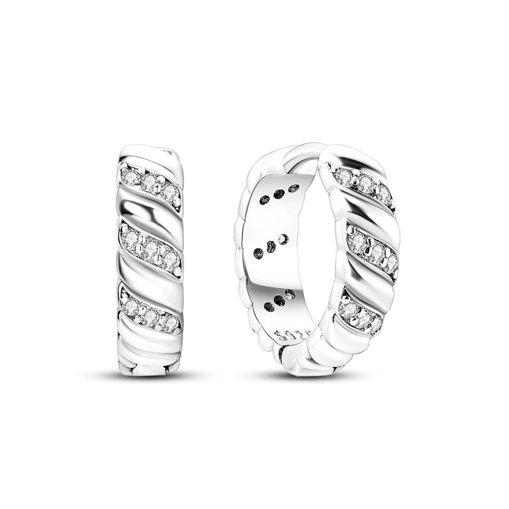 (KTE079) Earring 925 Sterling Silver Heart Hoop Earrings Stud Earrings Silver Women Star Butterfly Earrings for Women Jewelry