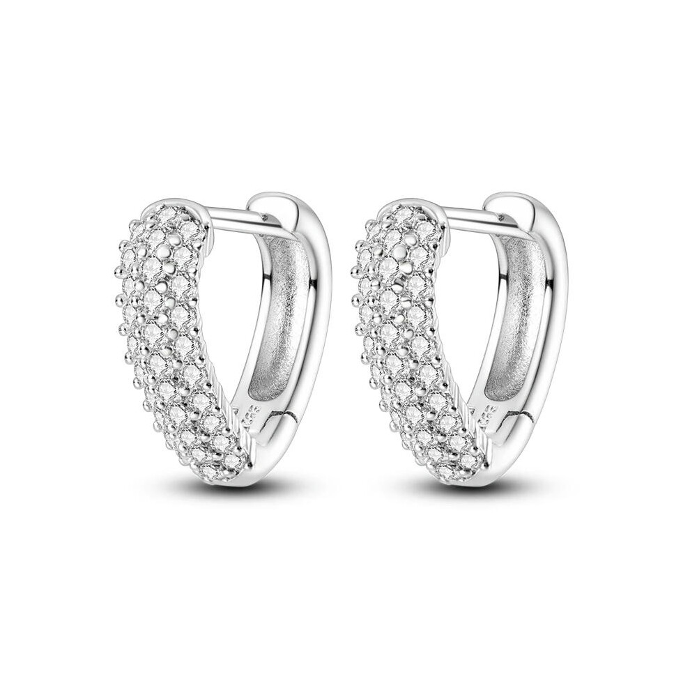 (KTE120) Earring 925 Sterling Silver Heart Hoop Earrings Stud Earrings Silver Women Star Butterfly Earrings for Women Jewelry