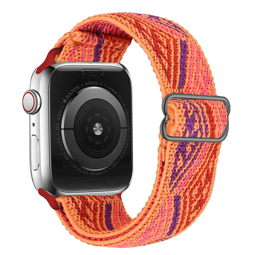 (Bohemia 38Mm 40Mm 41Mm) Solo Loop Strap For Apple Watch Band 44Mm 45Mm 41Mm 42Mm Ultra 49Mm 40Mm Accessories Correa Bracelet Iwatch Series 8 Orange 9332771170554