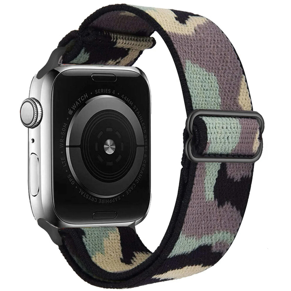 (Camouflage 38Mm 40Mm 41Mm) Solo Loop Strap For Apple Watch Band 44Mm 45Mm 41Mm 42Mm Ultra 49Mm 40Mm Accessories Correa Bracelet Iwatch Series Green 9332771170714
