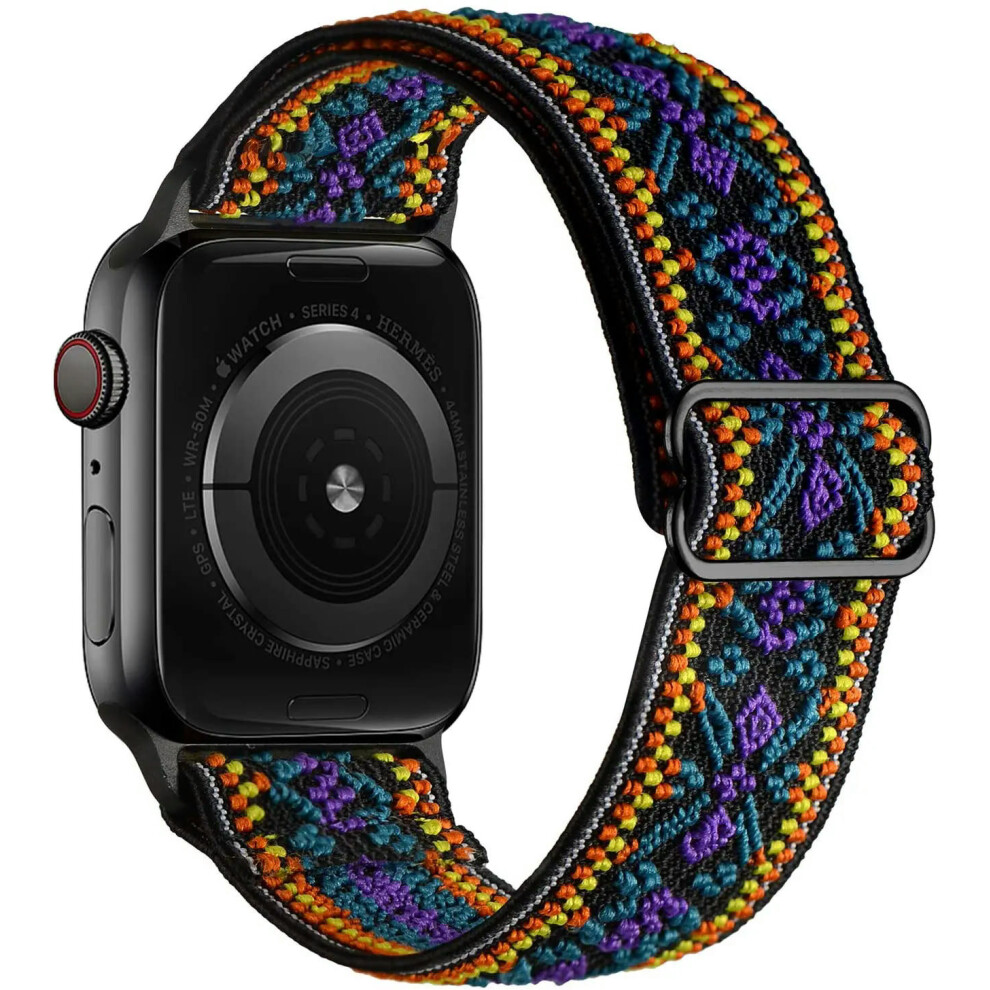 (Bohemia 42 44 45Mm 49Mm) Solo Loop Strap For Apple Watch Band 44Mm 45Mm 41Mm 42Mm Ultra 49Mm 40Mm Accessories Correa Bracelet Iwatch Series 8 Purple 9332771171049