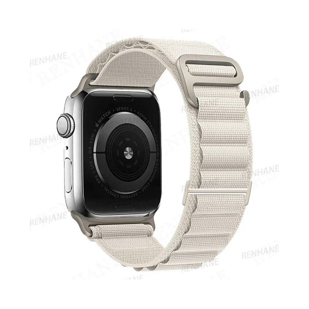 (Starlight, 42Mm 44Mm 45Mm 49Mm) Alpine Loop Band For Apple Watch Strap 49Mm 45Mm 41Mm 44Mm 40Mm 42Mm 38Mm Metal G-Hook Nylon Bracelet Iwatch Ultra 9 9332771168506