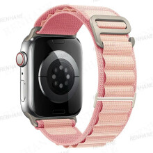 (Pink, 42mm 44mm 45mm 49mm) Alpine Loop Band For Apple Watch Strap 49mm 45mm 41mm 44mm 40mm 42mm 38mm Metal G-Hook Nylon Bracelet iWatch Ultra 9 5 SE 6 7 8