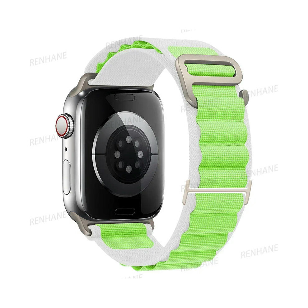 (Starlight green, 38mm 40mm 41mm) Alpine Loop Band For Apple Watch Strap 49mm 45mm 41mm 44mm 40mm 42mm 38mm Metal G-Hook Nylon Bracelet iWatch Ultra 9-image-OPC-PDQPHJX-NEW