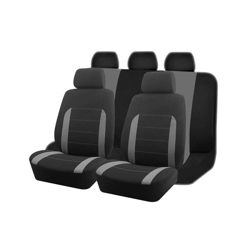 (Gray 5 seat) AUTO PLUS Universal Fabric Car Seat Covers Fit For Most Car Suv Truck Van Car Accessories Interior Seat Covers Car