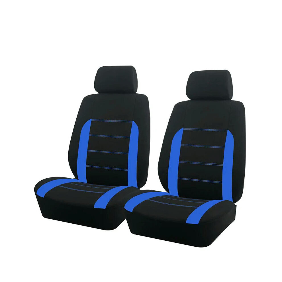 (Blue 2 seat) AUTO PLUS Universal Fabric Car Seat Covers Fit For Most Car Suv Truck Van Car Accessories Interior Seat Covers Car