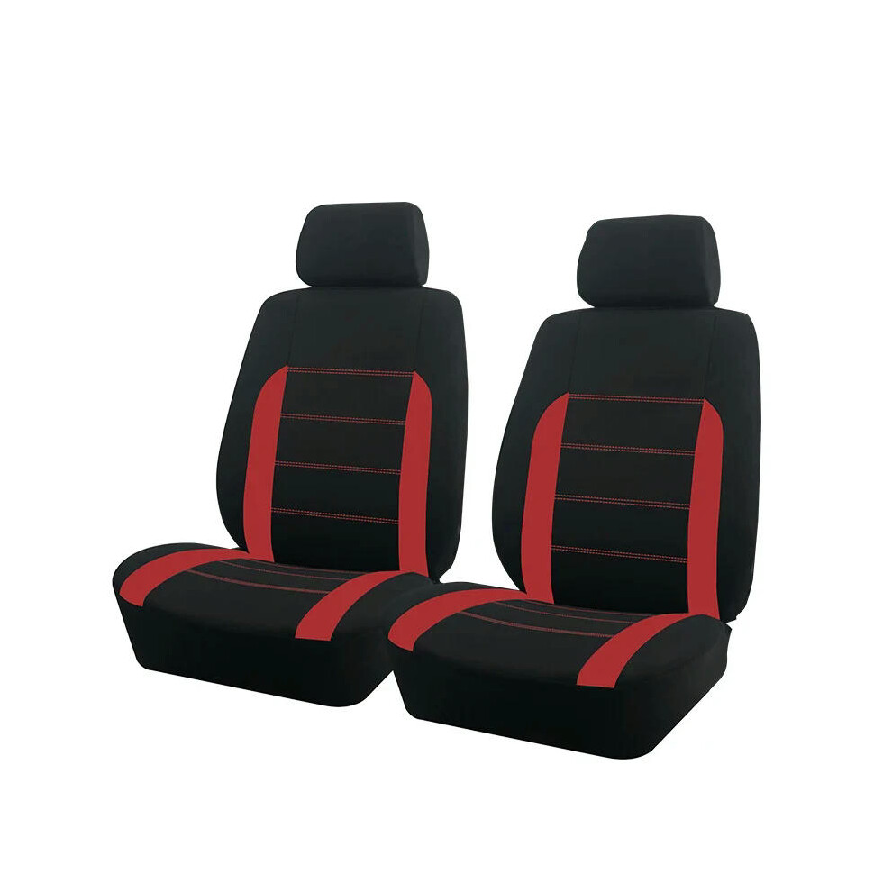 (Red 2 seat) AUTO PLUS Universal Fabric Car Seat Covers Fit For Most Car Suv Truck Van Car Accessories Interior Seat Covers Car