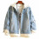 Lp05 Rapper Lil Peep Jacket Hoodie Sweatshirt Hooded Coat Unisex Blue Denim 5
