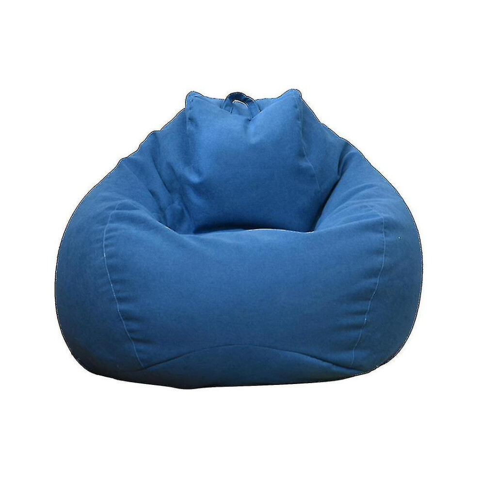 (Blue, 100 * 120cm) Brand New Extra Large Bean Bag Chairs Couch Sofa Cover Indoor Lazy Lounger For Adults Kids Hotsale!