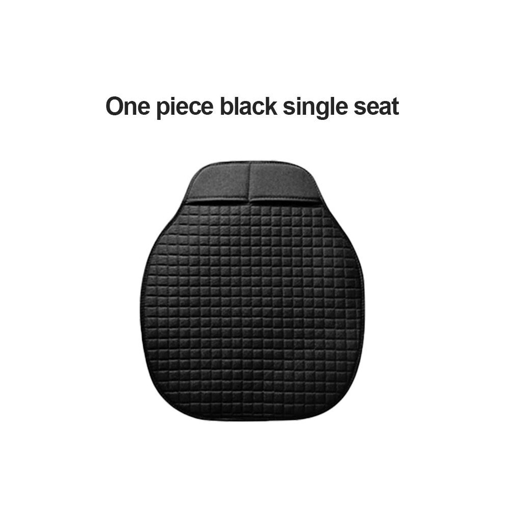 (1pc black front) SEAMETAL Universal Flax Car Seat Covers Front Rear Breathable Linen Cushion Anti Slip Auto Seat Protector Mat Pad Four Seasons