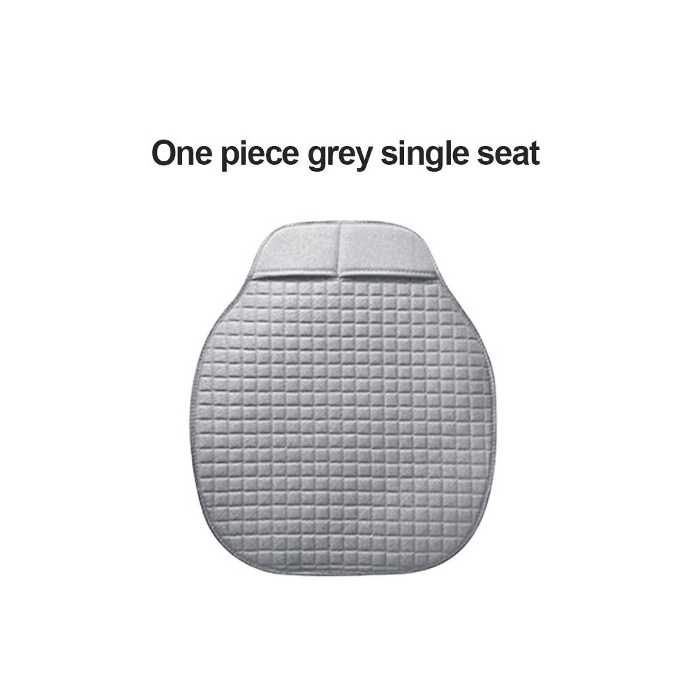 (1pc gray front) SEAMETAL Universal Flax Car Seat Covers Front Rear Breathable Linen Cushion Anti Slip Auto Seat Protector Mat Pad Four Seasons