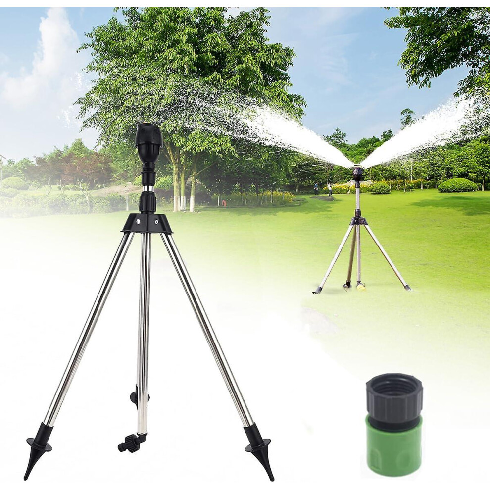 New,rotating Tripod Sprinkler, 360 Degree Automatic Rotating Irrigation Watering Sprinklers