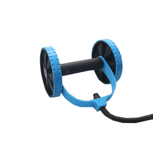 Kemket AB Wheels Roller With Double Stretch Pull Rope-Blue 2