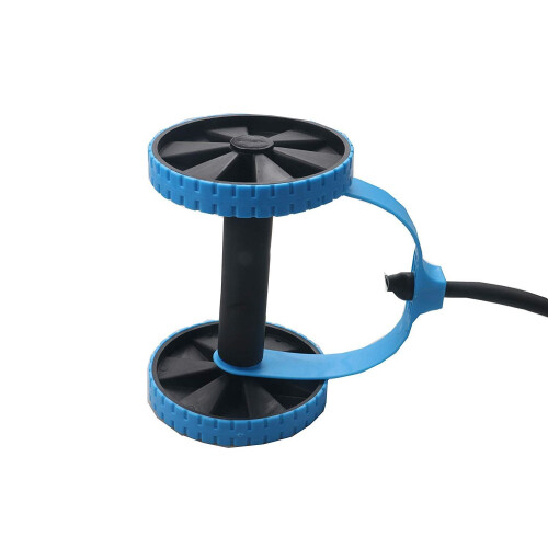 Kemket AB Wheels Roller With Double Stretch Pull Rope-Blue 1
