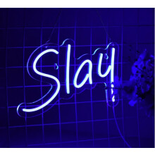 (blue) Slay Neon Sign Light, For Wall Decor, For Bedroom