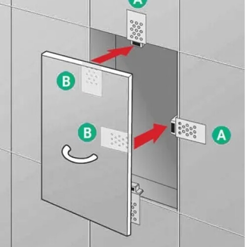 Convenient Tiled Magnetic Catches Access Panel Easy Control Hatch