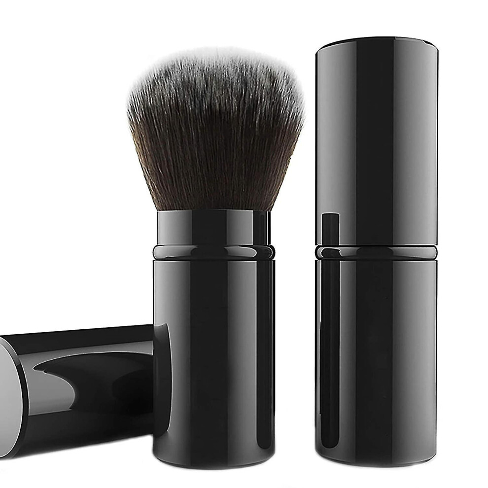 2023 - Retractable Kabuki Makeup Brush, Travel Face Blush Brush, Portable Powder Brush With Cover