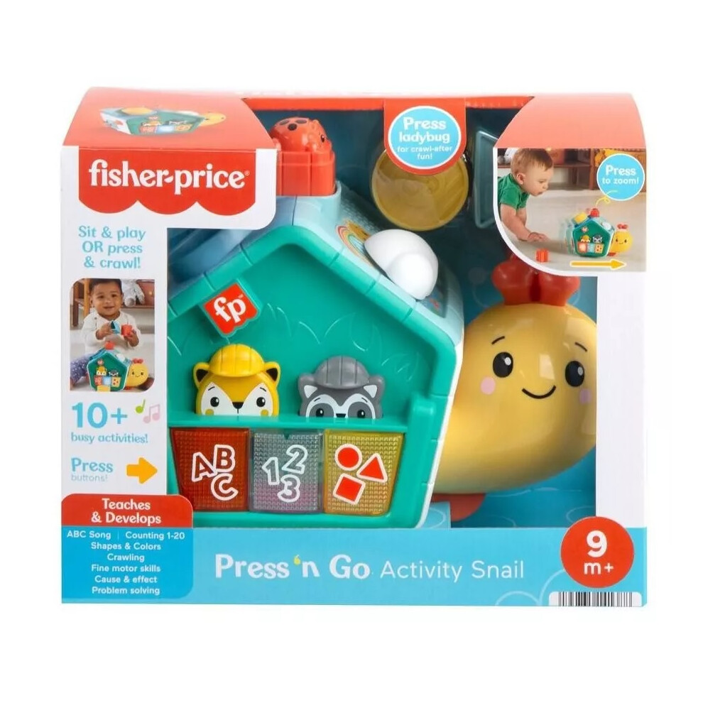 Fisher-Price Press N Go Activity Snail 10+ Activities Sounds & Phrases