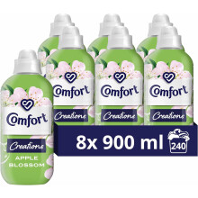 Comfort Creations Apple Blossom Fabric Conditioner with Stay Fresh technology for 100 days of freshness + fragrance* 8x 900 ml (240 washes)