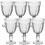 320ml Red Sparkling Wine Glasses Goblet Stemmed Base Glassware 6 Pcs 2