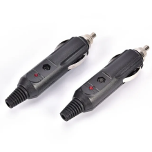 2PCS 12V Car Led Cigarette Lighter Socket Plug Power Male Adaptor+Fuse