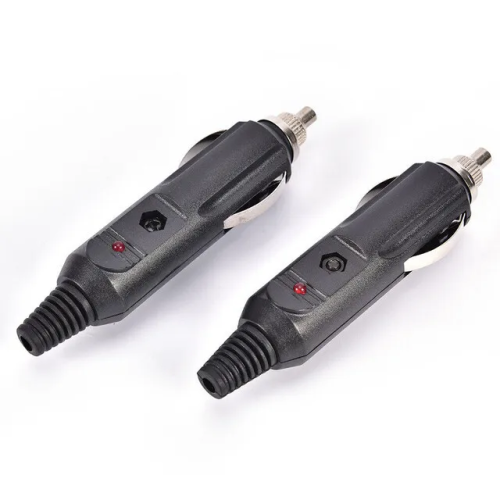 2PCS 12V Car Led Cigarette Lighter Socket Plug Power Male Adaptor+Fuse
