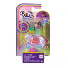 Polly Pocket Micro Doll with Hedgehog-Themed Car with Doll Pet Mattel