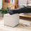 Costway Faux Leather Ottoman Pouffe Storage Toy Box Foot Stool White 3