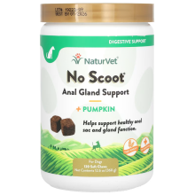 NaturVet, Nu Scoot, Suport pentru Glandele Anal + Pumpkin, pentru Câini, 120 Chews moi, 12.6 oz (360 g)
