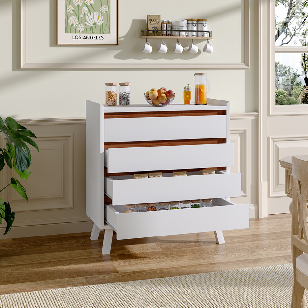 4-Tier Bedroom Chest Storage Cabinet
