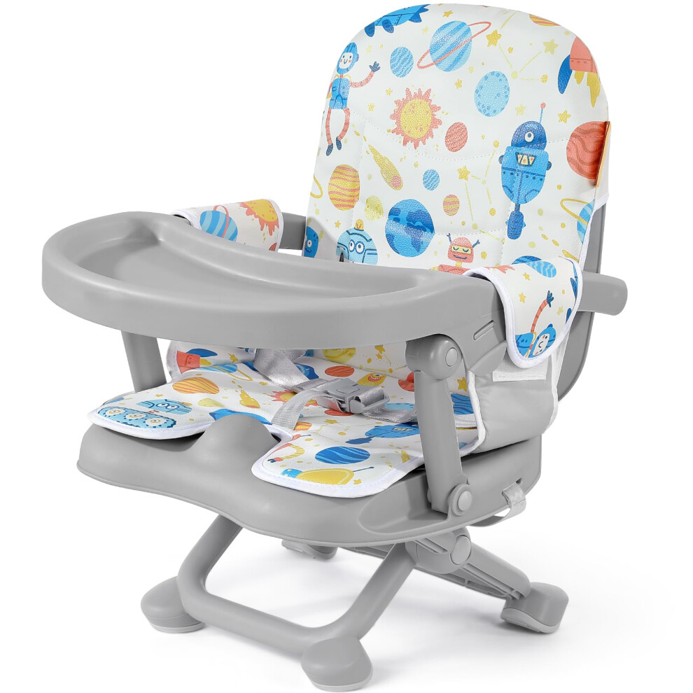 (Grey) Portable High Chair for Babies and Toddlers