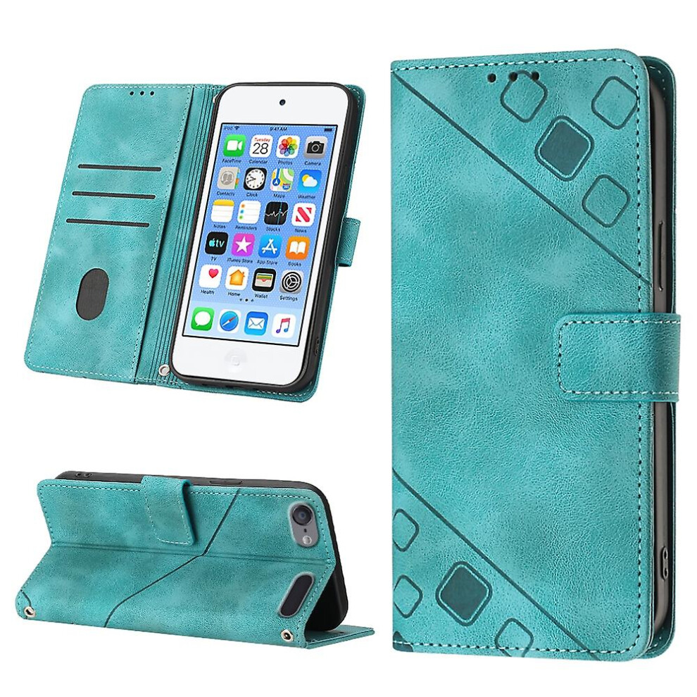 (Green) Embossed Leather Case For Ipod Touch 7 / Touch 6 Green 9353840249773