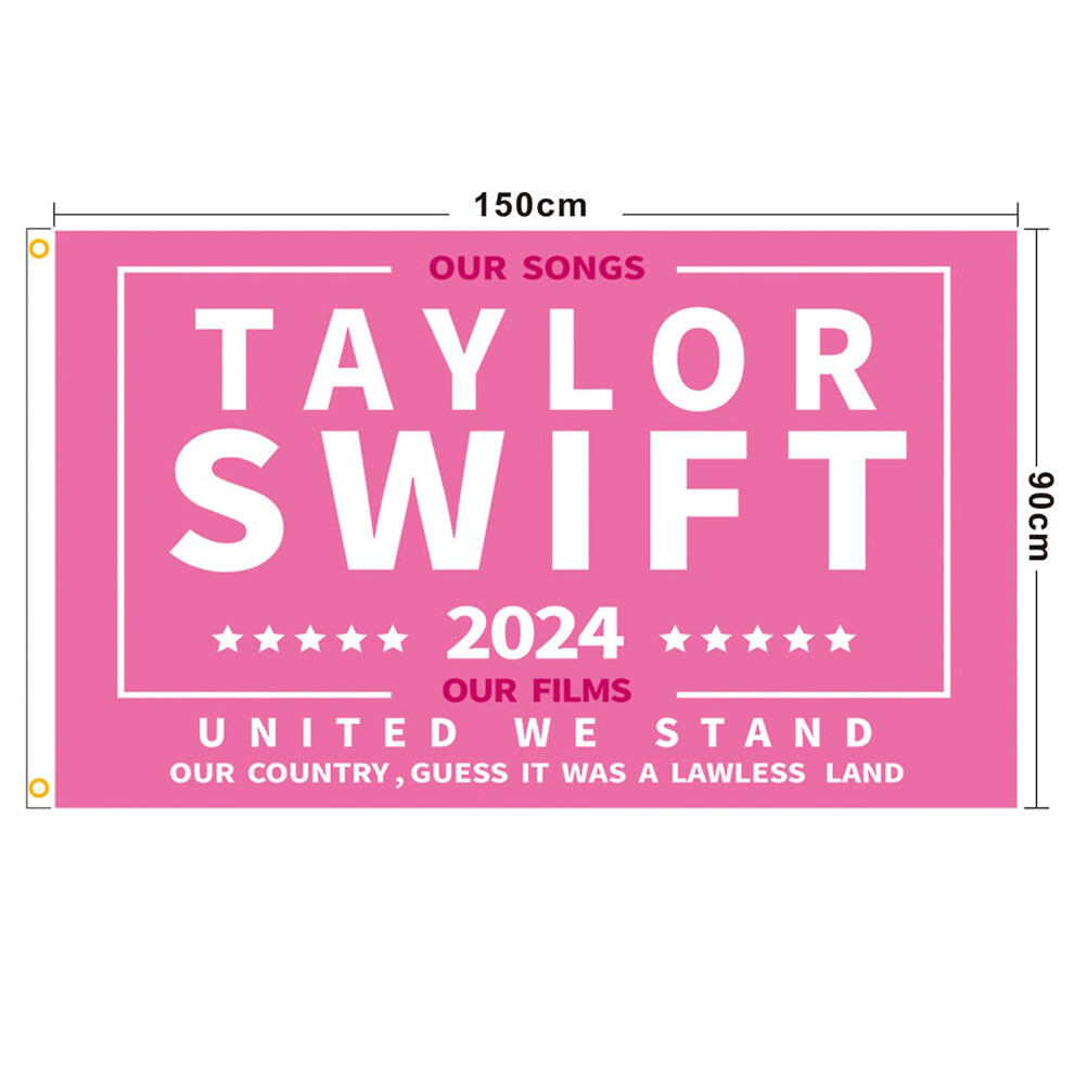 (K3) Taylor 2024 Flag 3x5 Ft Pink Music Flag For Room College Dorm Bedroom Wall Tapestry Decor - Indoor And Outdoor Funny Party Swift Banner