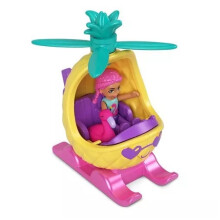 Polly Pocket Doll with Themed Die-cast Car Pineapple Helicopter & Pet