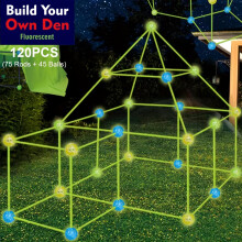 (Luminous, Boys And Girls) Luminous Build Your Den Solid Color Pretend Tent Toys,Outdoor And Indoor Game Toys
