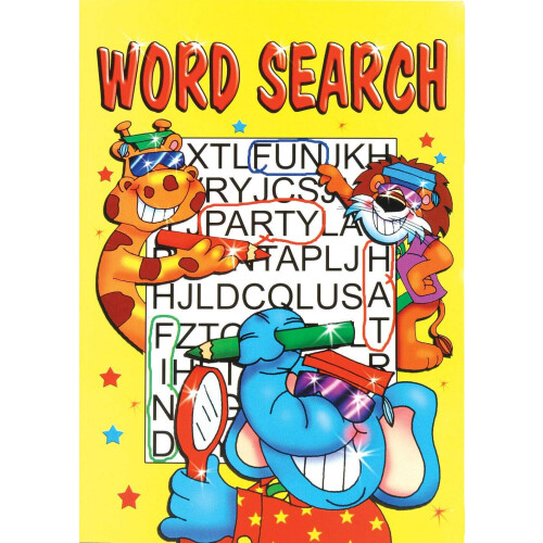 Set of 4 A4 Word Search Books Kids Wordsearch Brain Games Puzzle Book 1