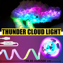 (4.88 Meter New Cloud Light) 4.88 Meter New Cloud Light, Thundercloud LED Lights 3D Cotton Lightning