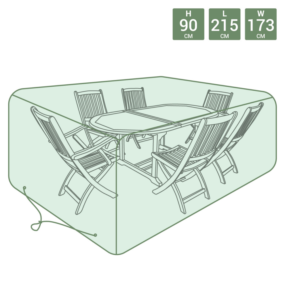 Charles Bentley Large Tarpaulin Garden Furniture Set Cover - Green