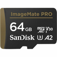 SanDisk 64GB ImageMate PRO microSDXC UHS-1 U3, V30, 4K UHD, A2 - Refurbished