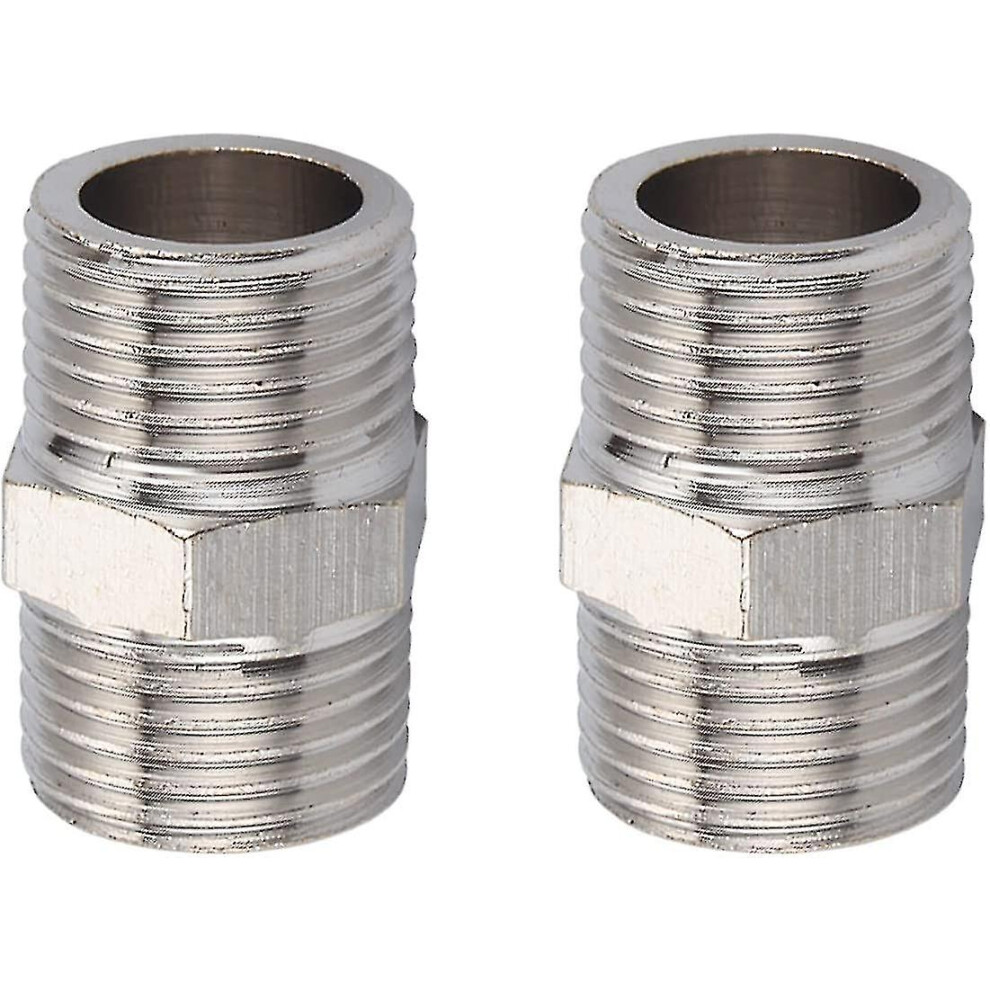 2 Pcs Shower Hose To Shower Hose Connector 1/2 To 1/2, Shower Hose Extension Connector Shower Hose Extension Pipe Universal Hose Extender Make Hose Lo 9353840256863