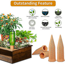 Plant Watering Spikes 12 Pack ,terracotta Plant Watering Spikes Wine Bottle Automatic Plant Waterer For Watering Indoor And Outdoor Plants While On Va