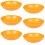 URBN Living (Orange) Unbreakable Plastic Deep Round Reusable Dinner & Picnic Plates 6pcs 1