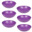 URBN Living (Purple) Unbreakable Plastic Deep Round Reusable Dinner & Picnic Plates 6pcs 1
