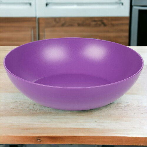 URBN Living (Purple) Unbreakable Plastic Deep Round Reusable Dinner & Picnic Plates 6pcs 2