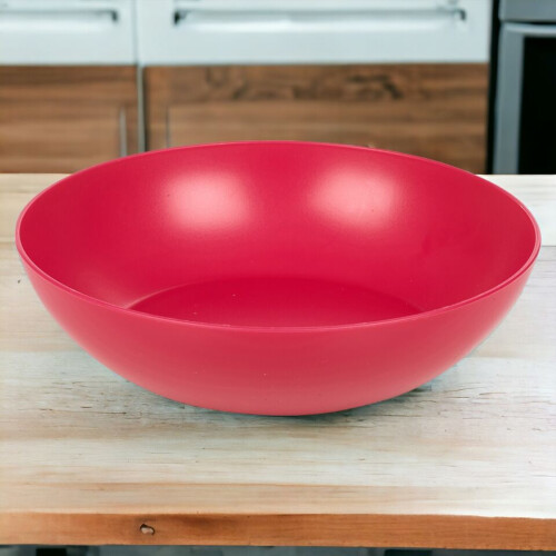 URBN Living (Fuchsia) Unbreakable Plastic Deep Round Reusable Dinner & Picnic Plates 6pcs 2