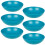 URBN Living (Teal) Unbreakable Plastic Deep Round Reusable Dinner & Picnic Plates 6pcs 1