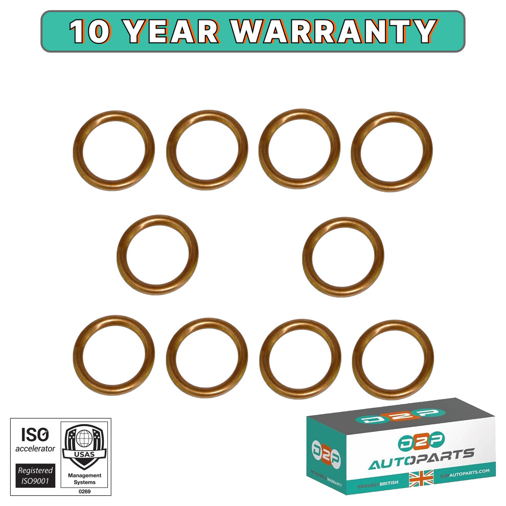 10 X Citroen Peugeot 14Mm Oil Sump Plug Washers 5056167427117