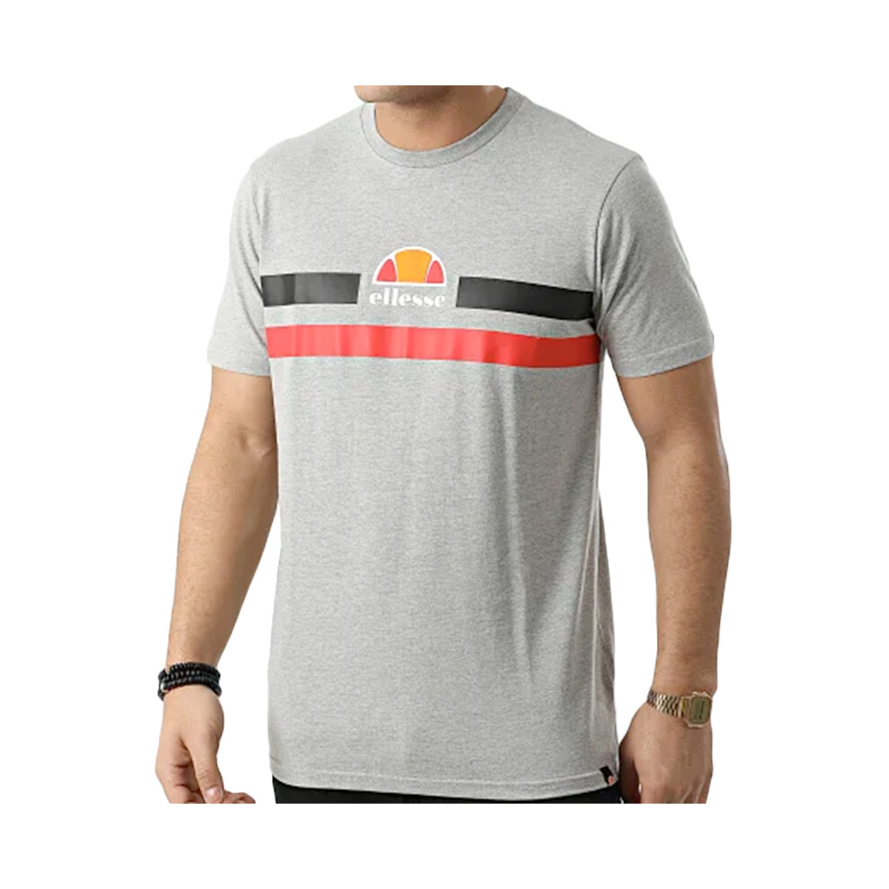 (Grey, 2XL) ELLESSE APREL Mens T Shirts Cotton Beach Tee